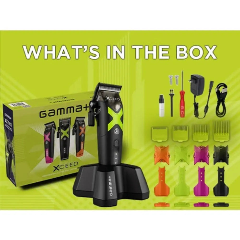 Gamma+ XCEED IN2 Vector Motor Cordless Clipper + Trimmer Set (Combo) (GP418B/GP609B)
